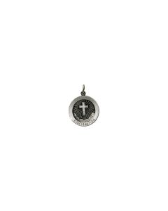 Sterling Silver 22mm Confirmation Medal with Cross