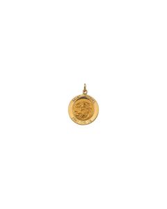 14kt Yellow 18mm St.Michael Medal