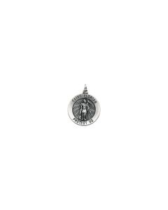 Sterling Silver 18mm Round St. Florian Medal