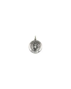 Sterling Silver 22mm Round St. Florian Medal