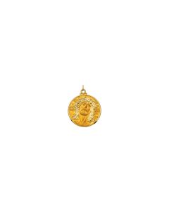 14kt Yellow 33mm Round Face of Jesus (Ecce Homo) Medal
