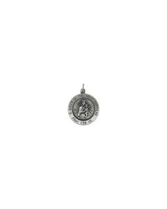 Sterling Silver 22mm Round Scapular 24
