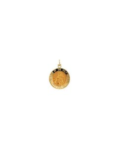 14kt Yellow 15mm Round Scapular Medal