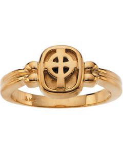 Celtic Cross Ring 14K Yellow Gold Ring