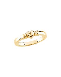 Heart with Cross Chastity Ring
