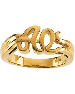 Alpha Omega Ring 14K Yellow Gold Ring