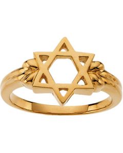 Star Of David Ring 14K White Gold Ring