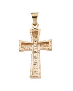 Cross Pendant 14K Yellow Gold 23.00X16.00 Mm