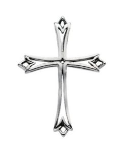 Cross Pendant 14K White Gold 42.00X32.00 Mm