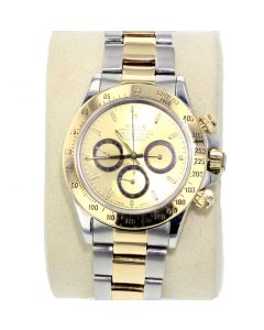 Pre-Owned Rolex Daytona 16523 Two Tone Champagne Dial Zenith Movement 