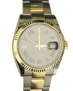 Mens Rolex Watch DateJust Two Tone 36mm
