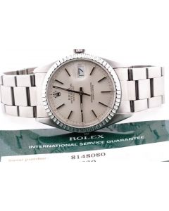 Mens Stainless Steel Rolex Datejust 16030 PreOwned Mint 36mm Oyester Band 