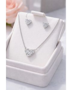 3Ctw Lab Grown Diamonds Heart Necklace and Earrings Set 18