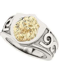 10Ky Lions Head Ring N\A  Size 10.00
