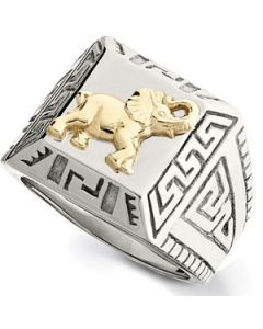 10Ky Elephant Signet Ring N\A  Size 09.00