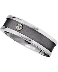 Dia Steel Bezel Recessed Band N\A  Size 11.50