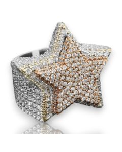 Star diamond pinky ring 4.5 Carats VS Natural Diamonds available in 10k/14k/18k