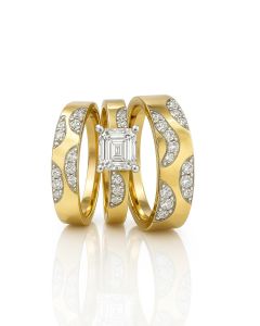 10KT Yellow Gold with 0.5CT Natural Diamonds - TRIO SET