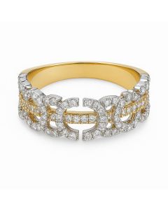 10KT Two-Toned 0.80 Natural Diamond Ring 