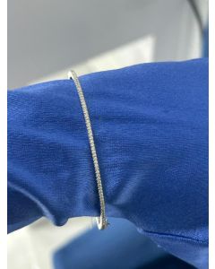 14K White Gold Diamond Bangle – 1.00 Carat Natural Diamonds