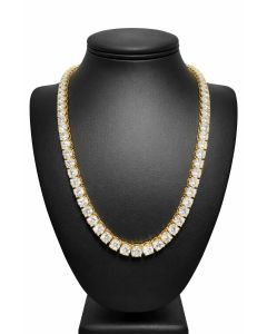 10k White/Yellow Gold Tennis necklace with 87.0CT Lab Grown diamonds - 6.5MM - 22