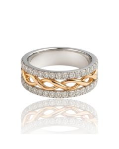 10K White Gold Diamond Ring – 0.60 CTW | 4.81g | 22.40mm Wide