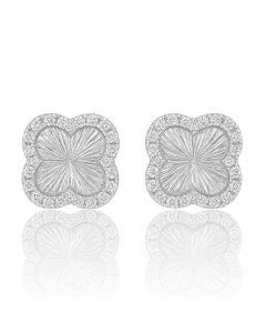 10KT White Gold Studs 0.20CTW Natural Diamond 2.09g 8.74mm