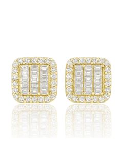 10KT Yellow Gold Women’s Stud Earrings – 0.32 CTW – Classic & Elegant