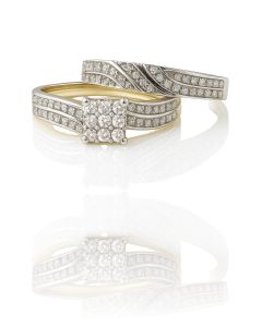 10KT Yellow Gold with 0.55 Natural Diamonds - DUO SET